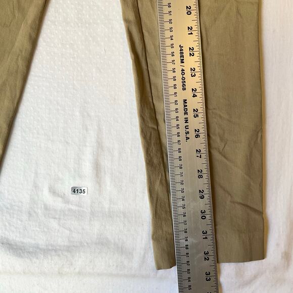 Andrea Jovine Women Khaki Jeggings size 10P Natural Tan Mid Rise Stretch Slim - Picture 3 of 10